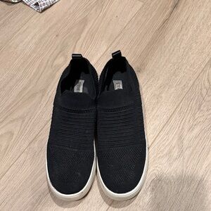 Steve Madden Black Knit Slip-On Sneakers